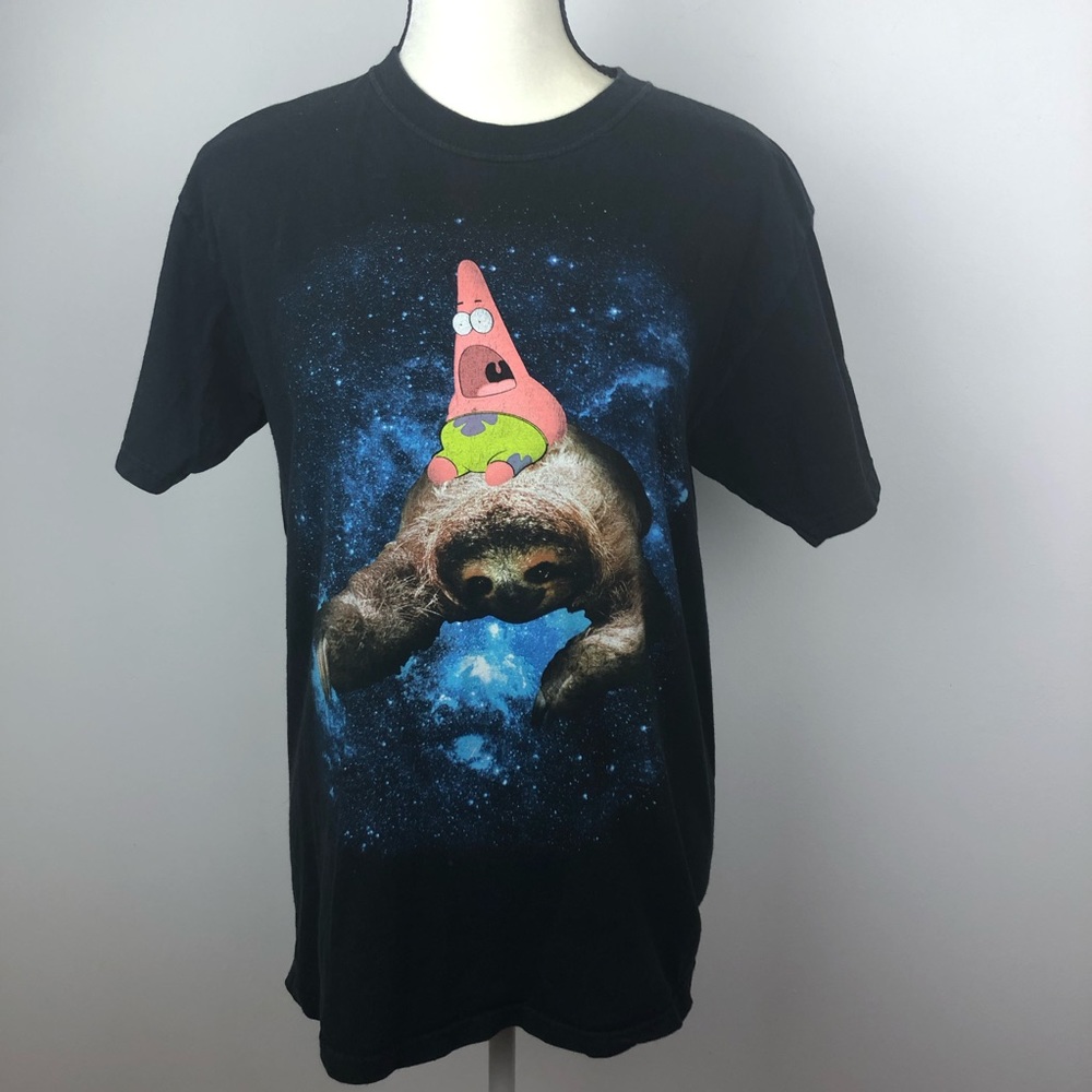 NickelodeonSpongeBobPatrick riding a Sloth Black